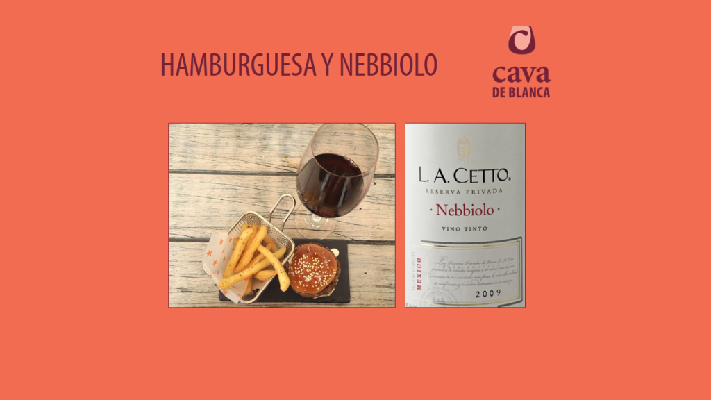 hamburguesa y nebbiolo