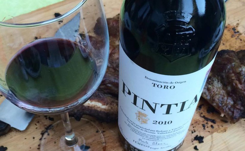 Pintia 2010 con Costilla de res